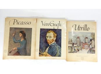 Lot 3 Vintage Art Magazines ' Treasures Of The World'- Picasso, Van Gough, Utrillo