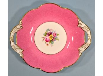 Original Vintage COALPORT England Floral Medallion Pink Bowl