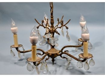 Vintage Brass Electric Chandelier Ceiling Lamp Light