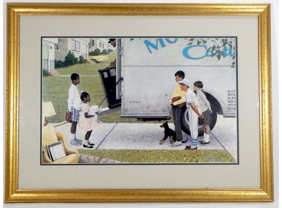 Norman Rockwell Print -Moving In New Kids In The Neighborhood