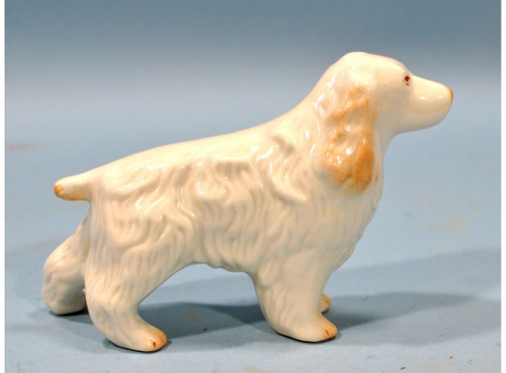 Vintage BELLEEK Ireland Porcelain DOG Figurine