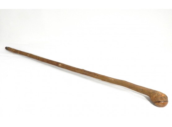 Antique Carved Burlwood Walking Stick Cane