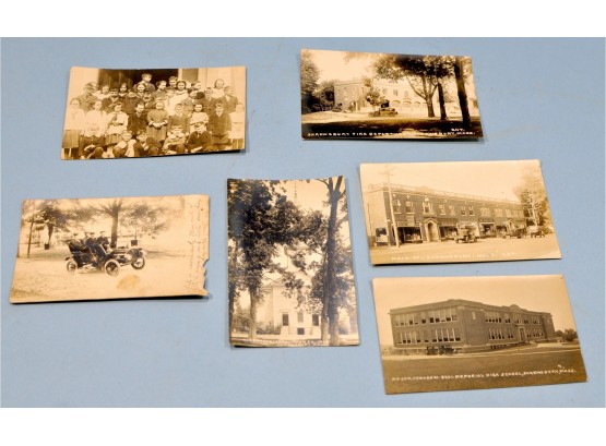Lot 6 Antique Real View Postcards Shewsbury Massachussetts
