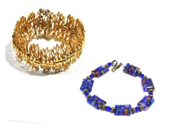 Vintage CORO & Millefiori Bracelets