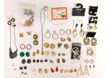 Vintage Costume Jewelry Lot - Earrings
