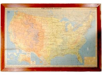 1962 Framed US Map