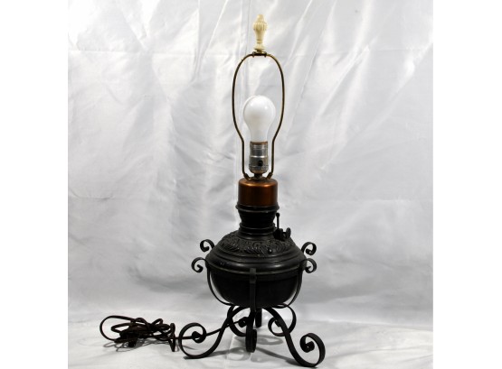 Vintage Oil Lamp Converted To Electric