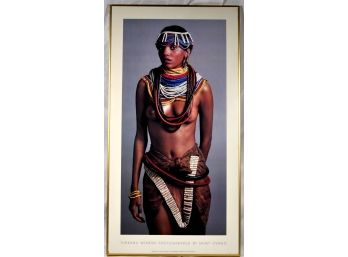 Vintage Jivago Studio NUDE Turkana Woman Photo Art Poster