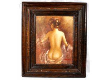Oil Painting Of Sitting Nude