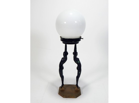 Vintage Art Deco Frankart Style Nude Maidens Lamp