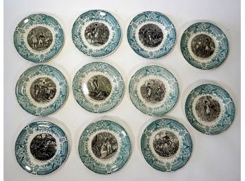 Set 11 French DIGOIN Transfer Plates Military Scenes