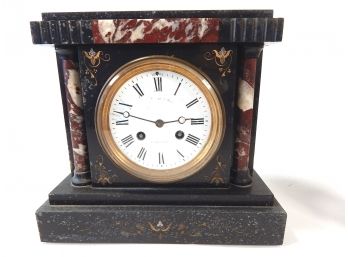 Antique Bailey Banks & Biddle Marble Mantle Clock