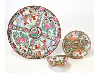 Lot Of  Vintage Rose Medallion Porcelain