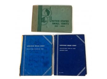 Three Early Cent Collection Folders