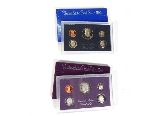 1983, 1984 US Coins Proof Sets
