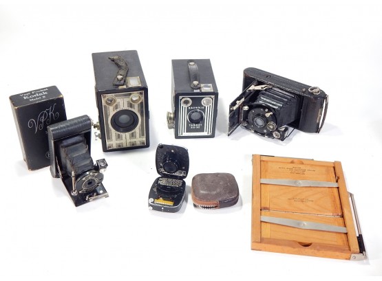 Antique Camera & Accessories Lot - Kodak, Voigtlander