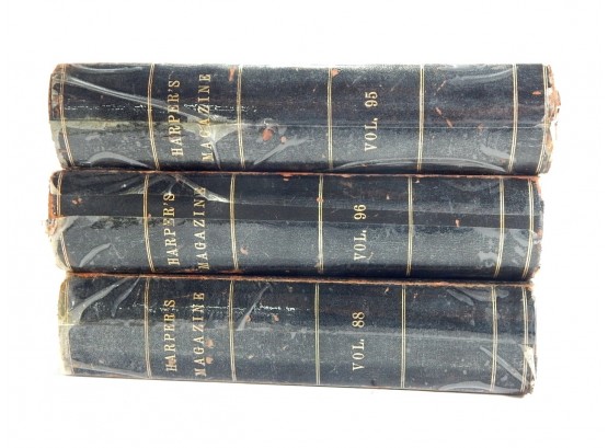 Antique Books- 3 Volumes 1893-1898  Harper's Magazine Many Illustrations
