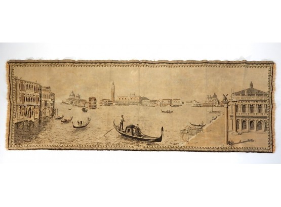 Large Antique French Tapestry 'View Of Venice'