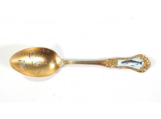 Vintage Sterling Silver &  Enamel Spoon 'The Balsams'