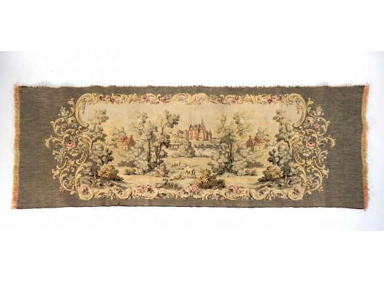 Large Antique Tapestry 'Castle View'