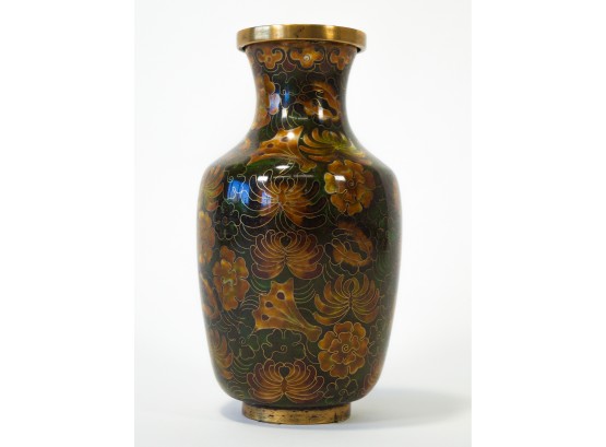 Vintage Chinese Floral Cloisonne Vase