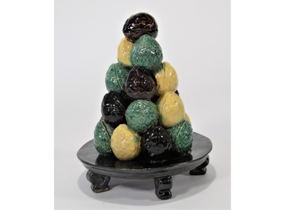 Sculpture Of Multi Colored Walnuts Made In France