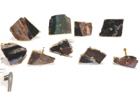 Lot Antropology Swirled Geode Knob Stone Cabinet Handles