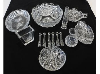 Lot Of Cut Glass And Crystal Pieces