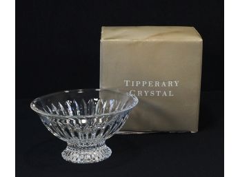 6' Tipperary Cut Crystal Footed Star Bowl W Box & Sticker