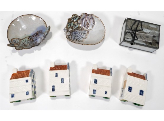 Lot Of Amsterdam Canal Houses, Trinket Dishes, Small Jewelry Box