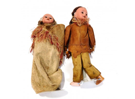 Pair Antique Armand Marseille Bisque Dolls