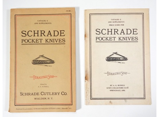 Lot 2 Vintage SCHRADE Pocket Knifes Catalogs