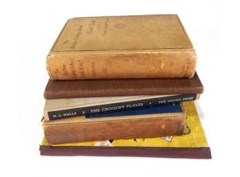 Lot 5 Rare Antique/Vintage Books, Two Cook Books