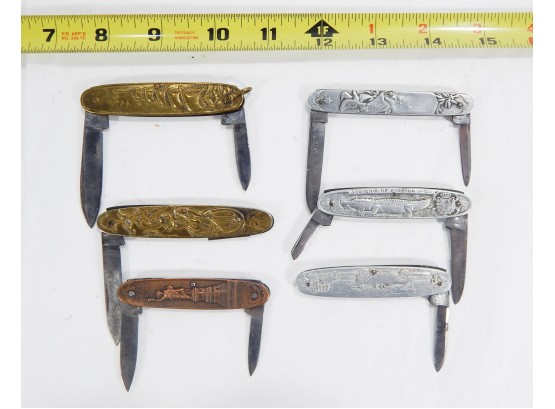 Group Of Antique Souvenir Pocket Knives