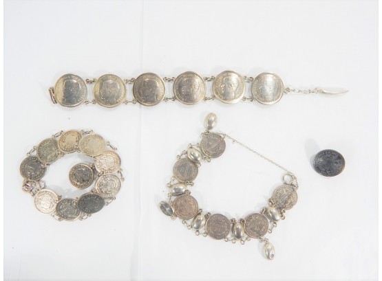 Antique Silver Coins Jewelry Lot
