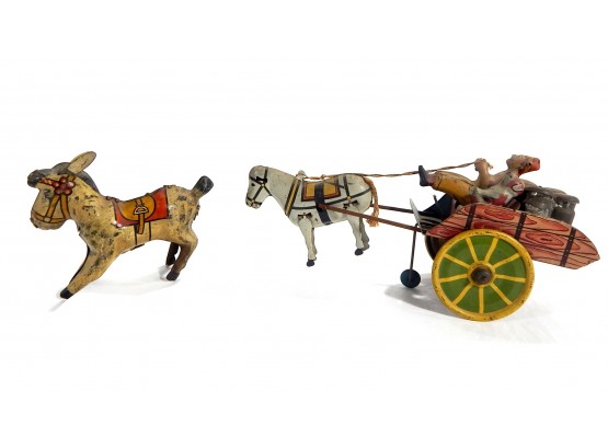 Lot 2 Vintage 1920-30 Wind-Up Working Toys Louis Marx & Co