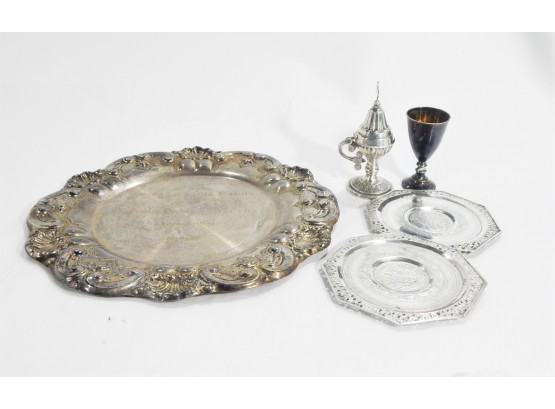 Antique Silver & Silver Plate Grouping