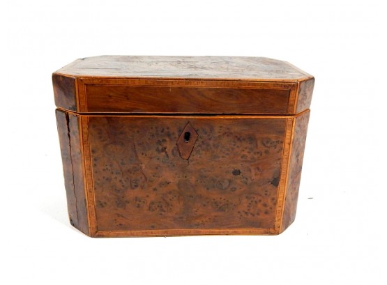 Antique HUMIDOR Burl Wood Box