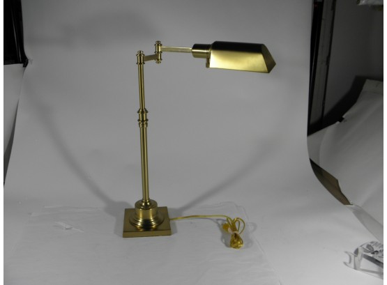 Brass Adjustable Bankers Desk Lamp.