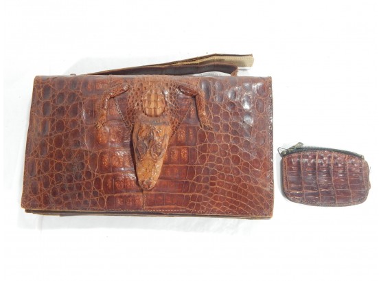 Vintage Real Alligator Handbag