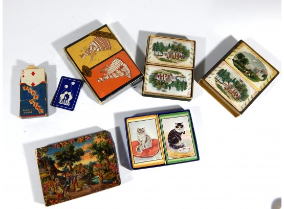 Vintage Playing Cards 9 Sets Including Miniature Set