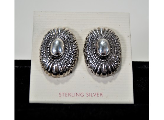Pair Of Sterling Clip-On Earrings