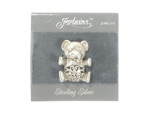 Sterling Silver Teddy Bear Pin.