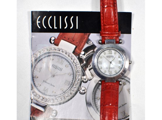 Vintage ECCLISSI  Sterling Silver Watch With Box & Paperwork