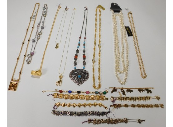 Lot Of Costume Jewelry Necklaces And Bracelets
