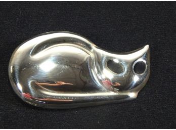 Vintage TAXCO MEXICO Sterling Silver Cat Pin Brooch