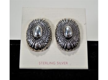 Pair Of Sterling Clip-On Earrings