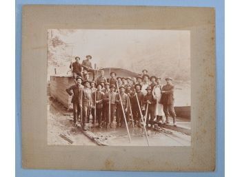 Group Of Loggers - 19th Century Cabinet Occupational Photograph