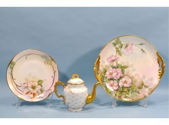 Antique Porcelain Lot- Platters Teapot