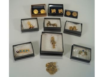 Lot Of Pins And Clip On Earrings From The Museum Of Fine Arts Boston